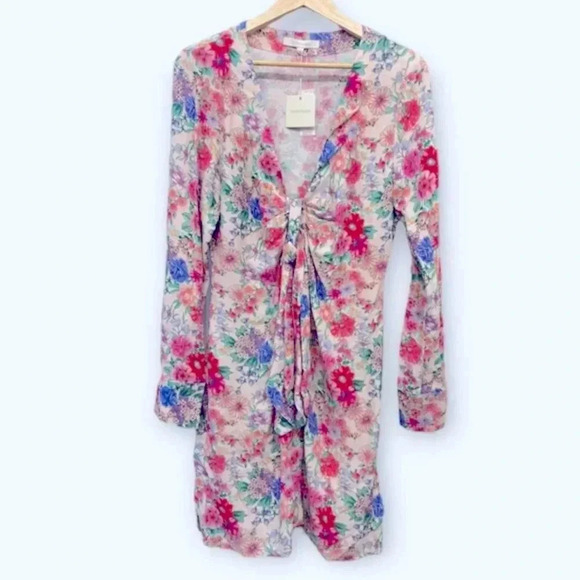 NWT Favorite Daughter The Barely Holding It Together Pink Floral Mini Dress 10 - Picture 3 of 12